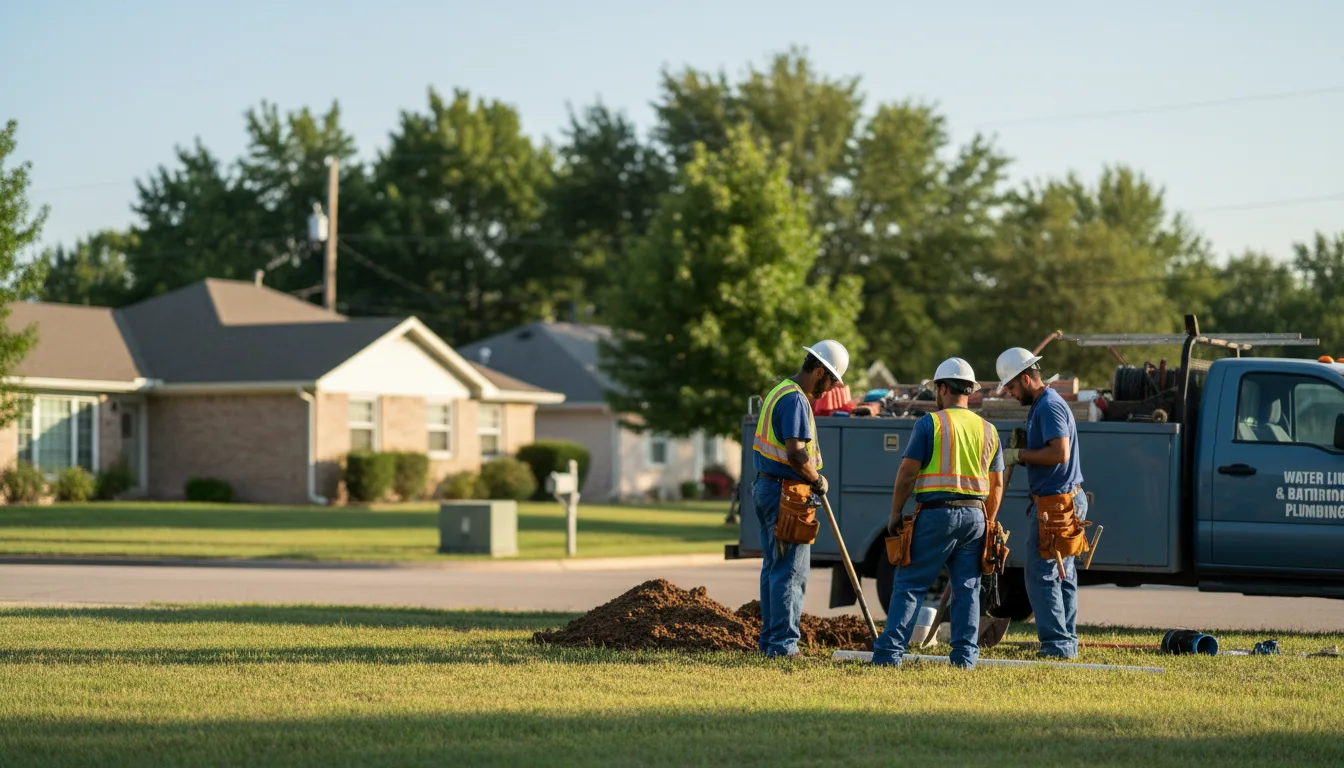 Residential water line and bathroom plumbing service in Turner, AR
